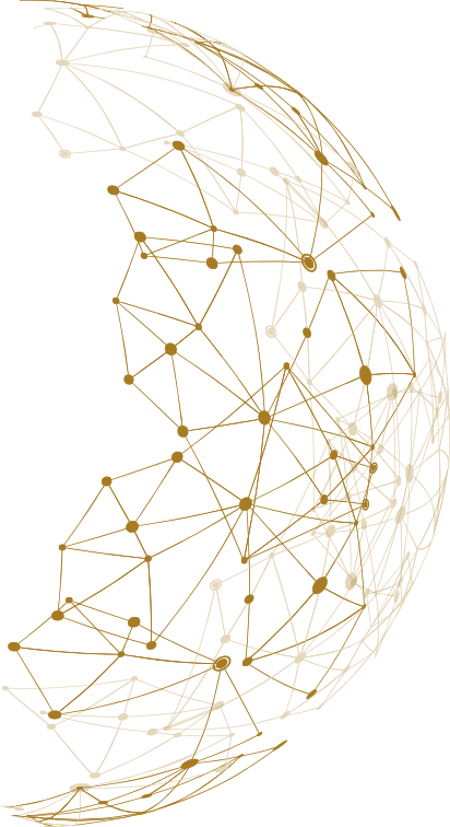 Gold Network Globe Right